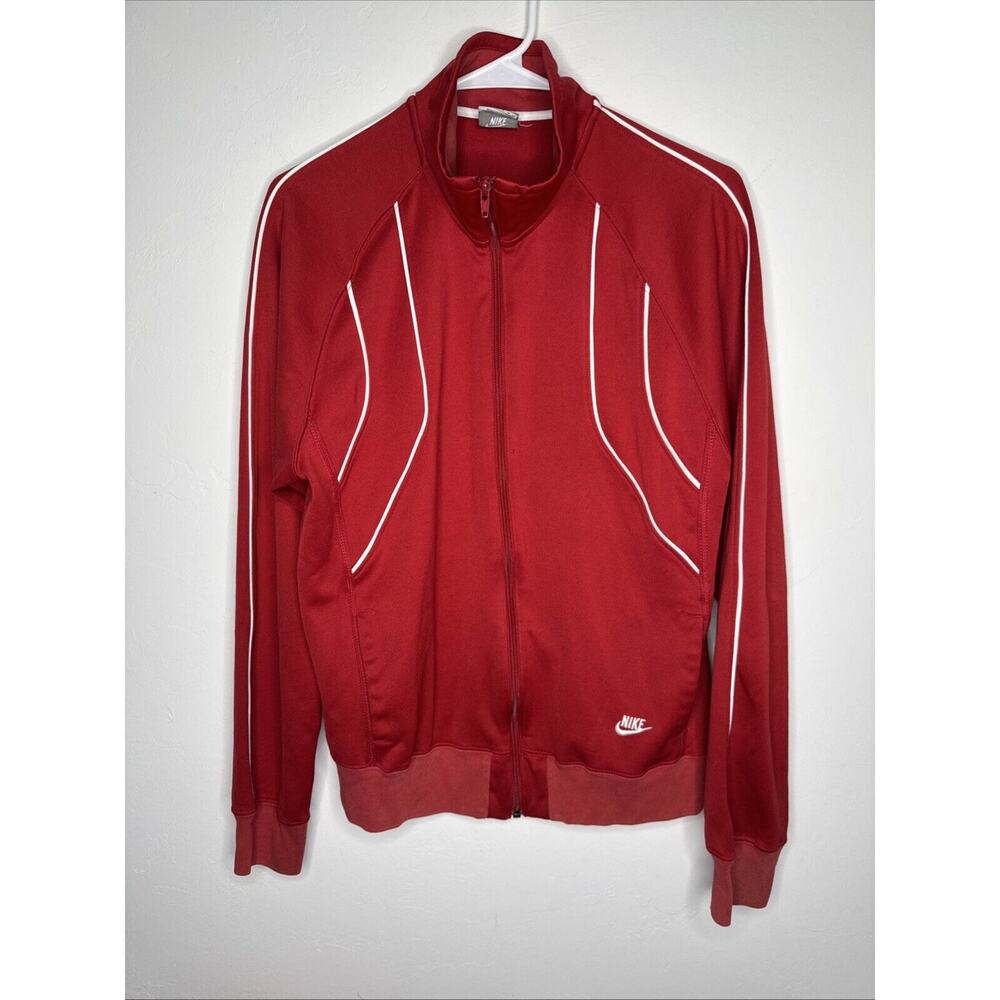 Vintage Nike Y2K Red Track Jacket‎ Windbreaker Size M Nike Sportswear